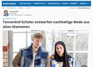 Presseartikel Berliner Woche Upcycling AG Zweiter Bildungsweg Neukölln